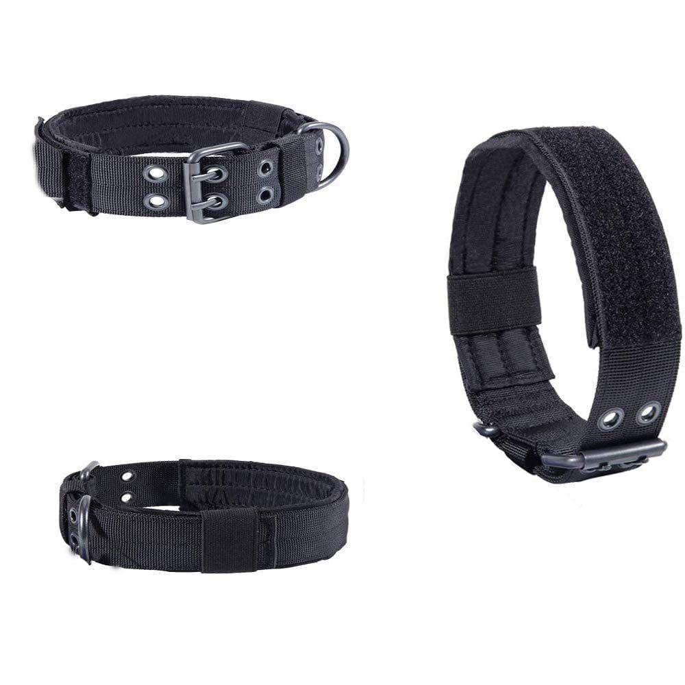 Military Tactical Dog Collar – Large 2" Nylon Collar with Metal Buckle