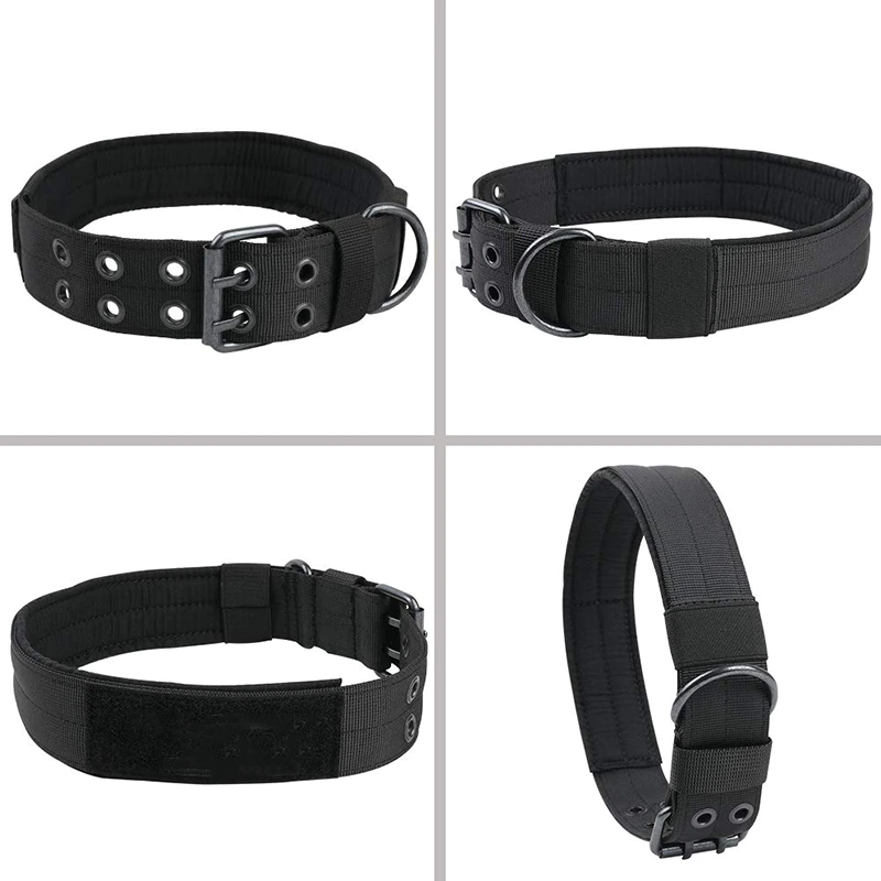 Military Tactical Dog Collar – Large 2" Nylon Collar with Metal Buckle