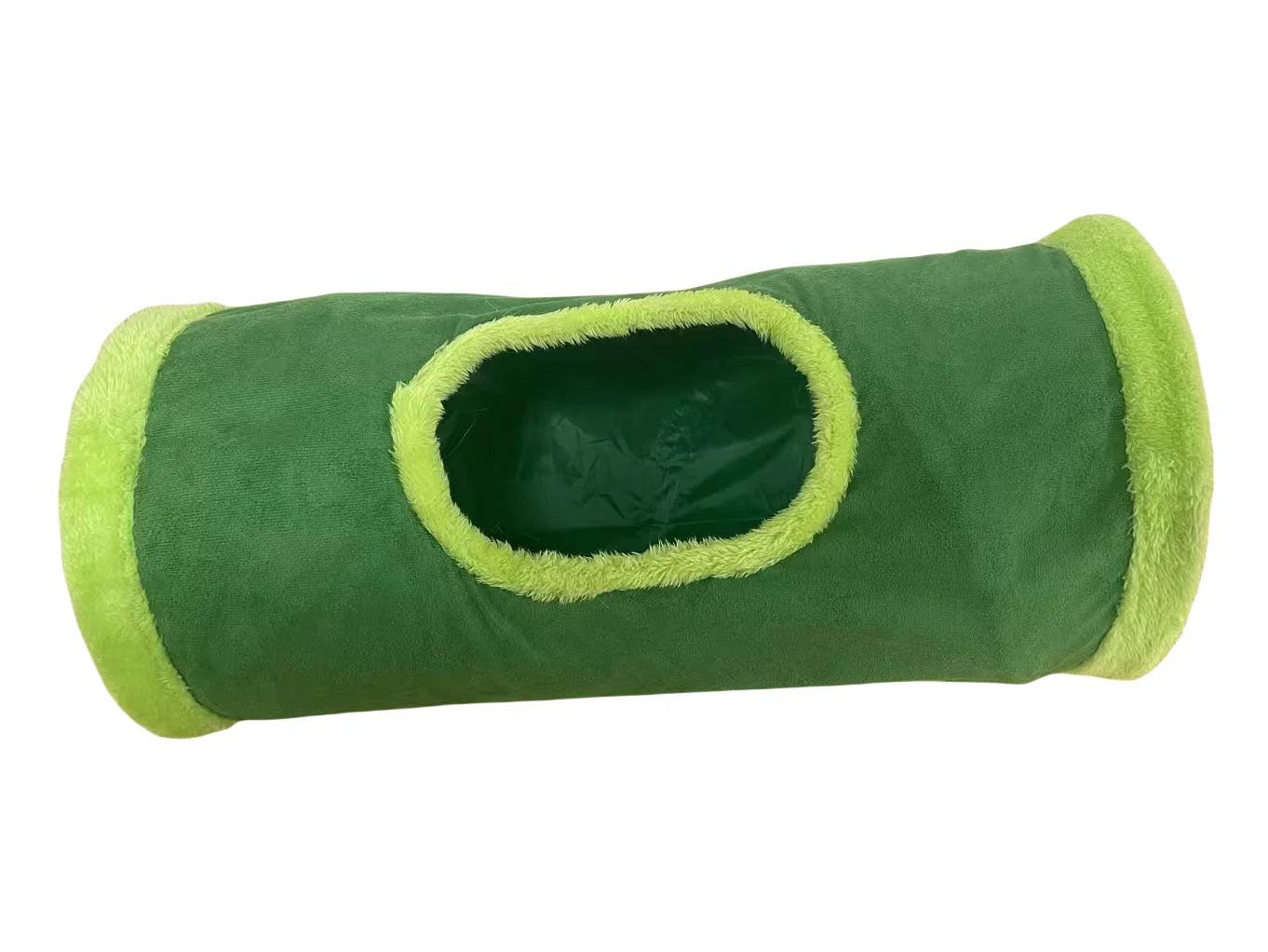 Collapsible Suede Cat Tunnel – Winter Play & Hide Tunnel for Kittens, Puppies & Rabbits (2-Way/3-Way)
