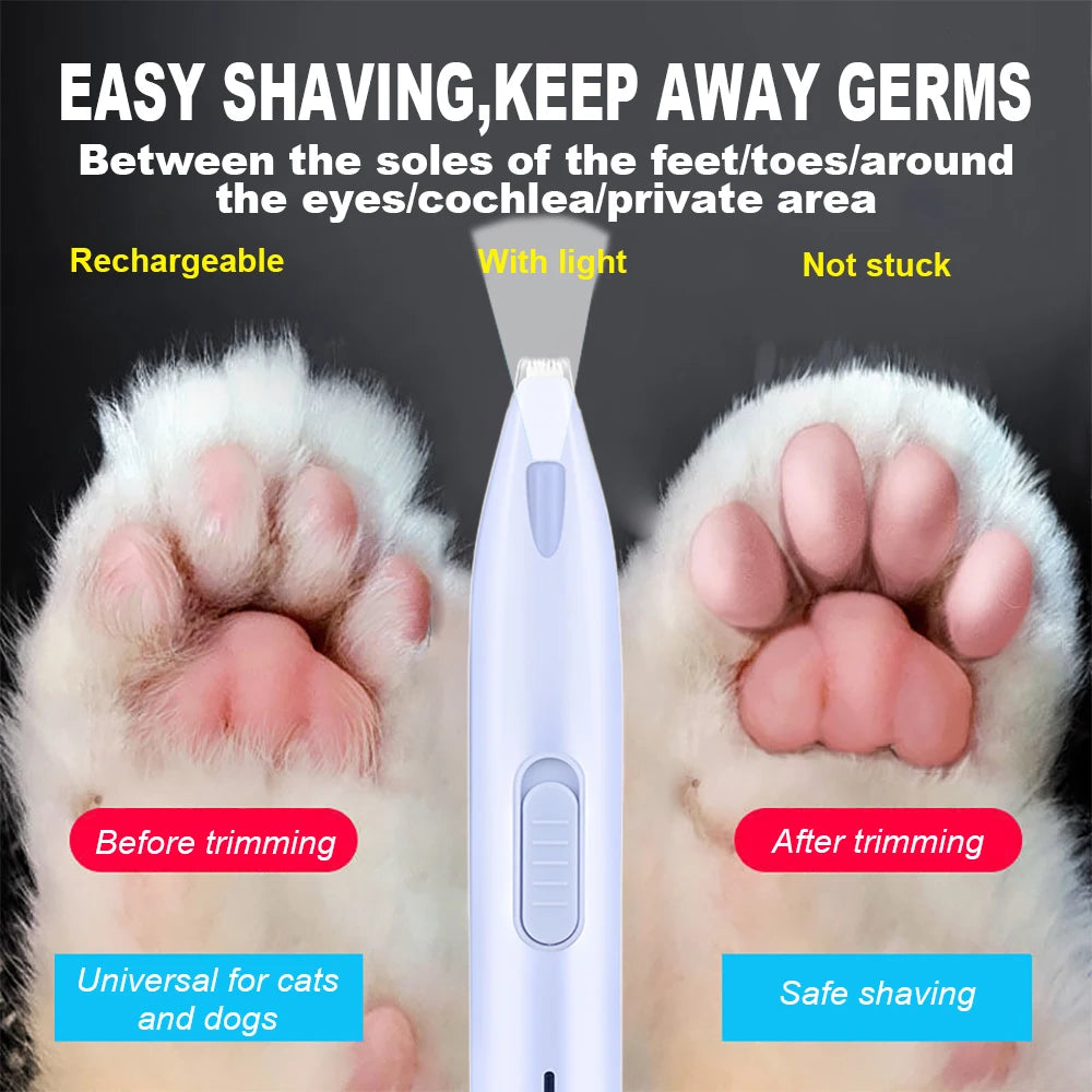 Professional Pet Hair Trimmer – Electric Dog & Cat Grooming Cutter for Paws, Ears & Bottom