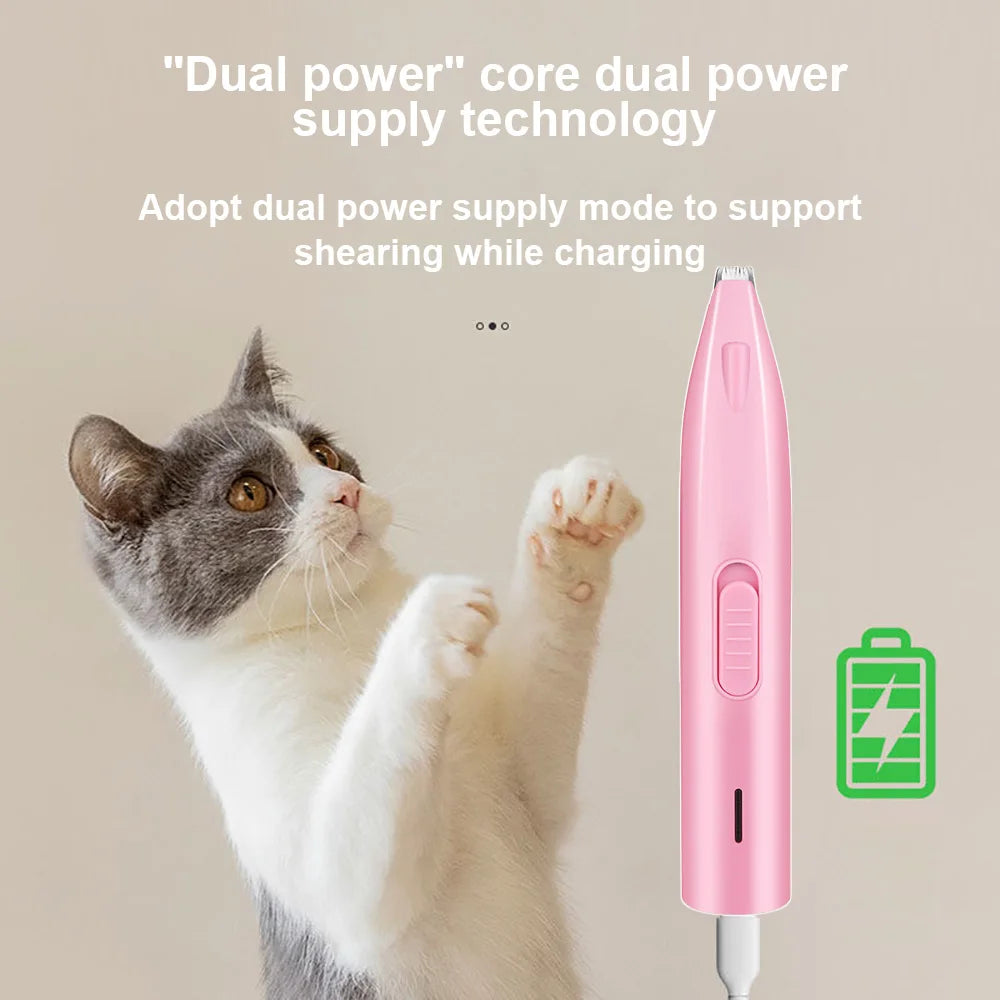 Professional Pet Hair Trimmer – Electric Dog & Cat Grooming Cutter for Paws, Ears & Bottom