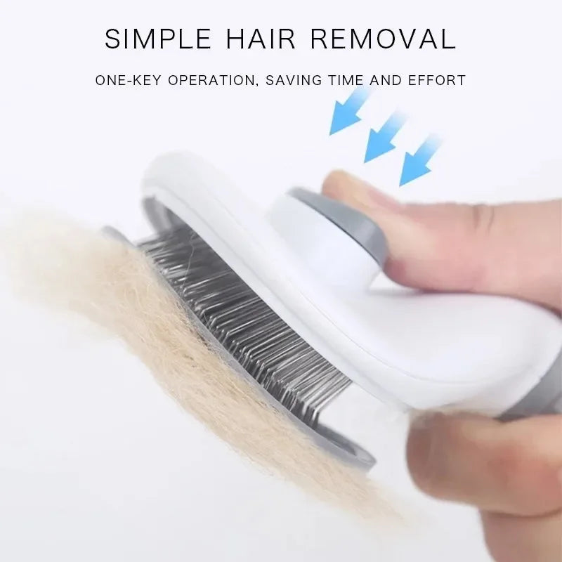 Pet Hair Remover Brush – Self-Cleaning Dematting Comb