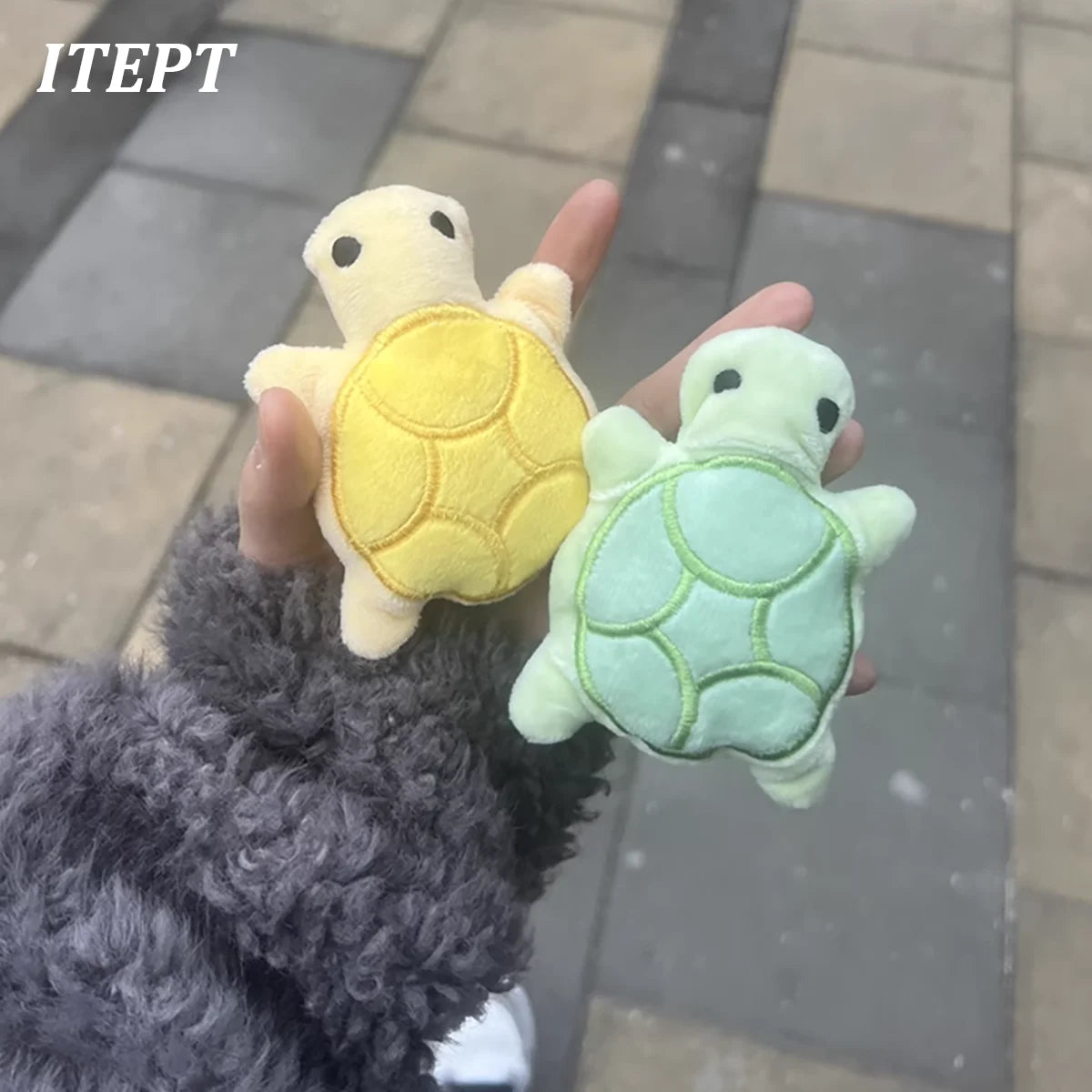 Mini Squeaky Turtle Dog Toy – Soft Plush Teething Toy for Puppies