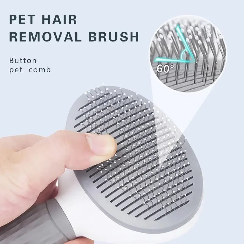 Pet Hair Remover Brush – Self-Cleaning Dematting Comb
