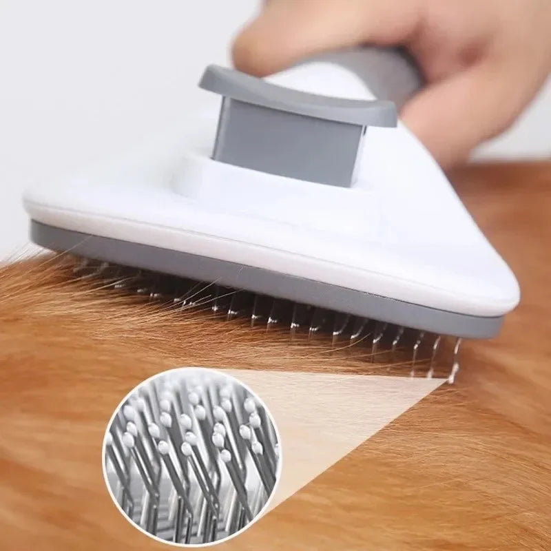 Pet Hair Remover Brush – Self-Cleaning Dematting Comb