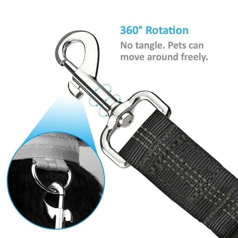 Pet Car Seatbelt Set – 2 Pack Adjustable Safety Harness for Cats and Dogs