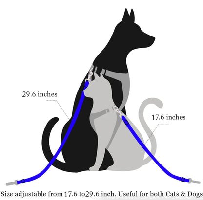 Pet Car Seatbelt Set – 2 Pack Adjustable Safety Harness for Cats and Dogs