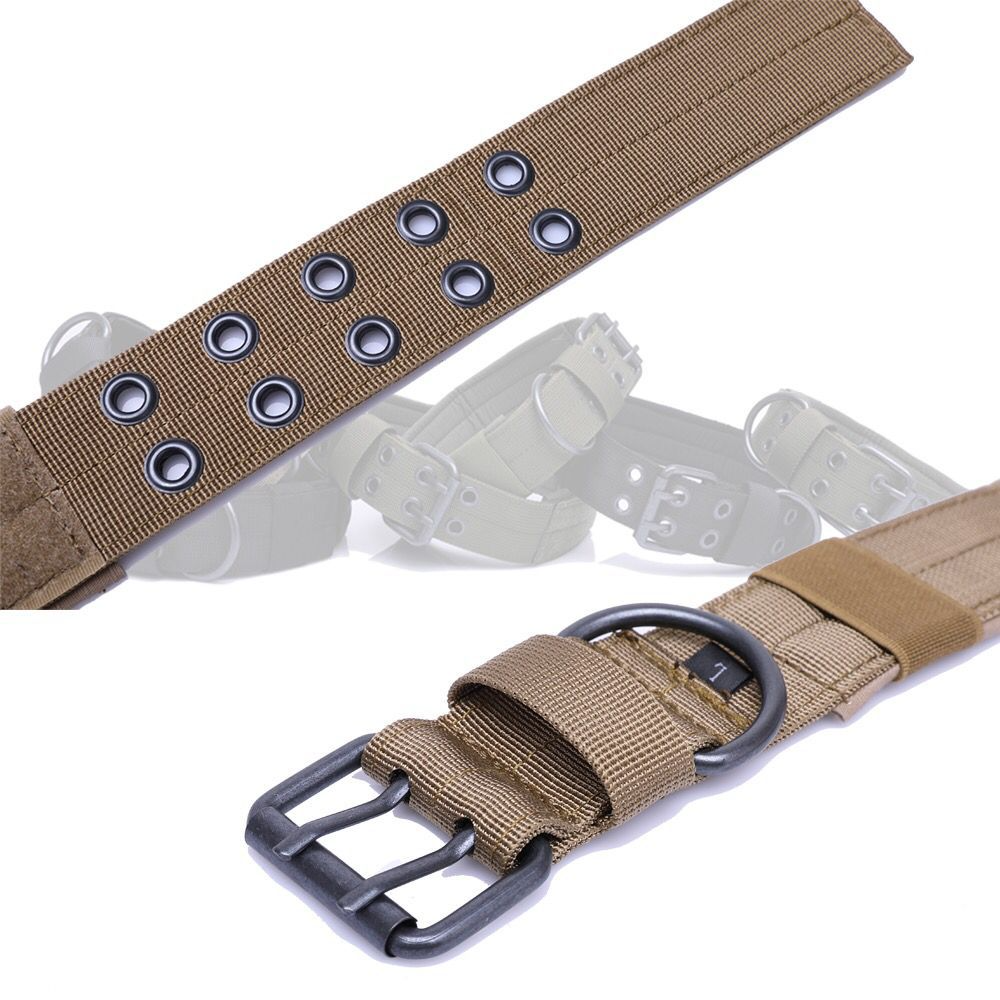 Military Tactical Dog Collar – Large 2" Nylon Collar with Metal Buckle