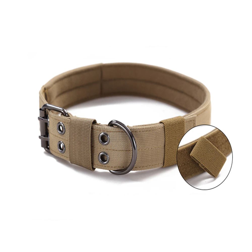 Military Tactical Dog Collar – Large 2" Nylon Collar with Metal Buckle
