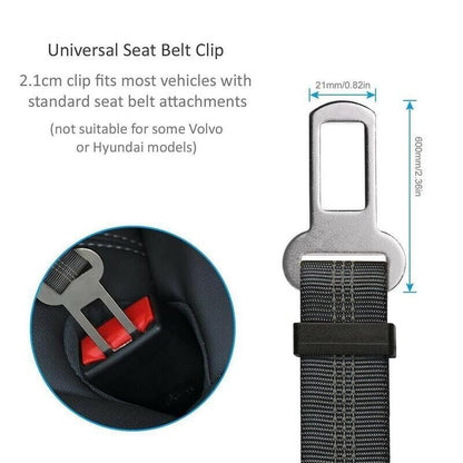 Pet Car Seatbelt Set – 2 Pack Adjustable Safety Harness for Cats and Dogs