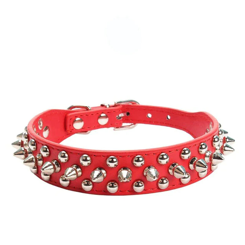 Spiked Studded Leather Dog Collar 