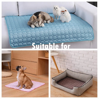 Pet Cooling Mat – Summer Pad for Dogs and Cats, Washable & Breathable Bed