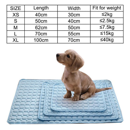 Pet Cooling Mat – Summer Pad for Dogs and Cats, Washable & Breathable Bed