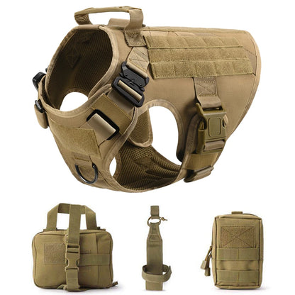 Tactical Military Dog Harness and Leash Set for All Breeds Dogs