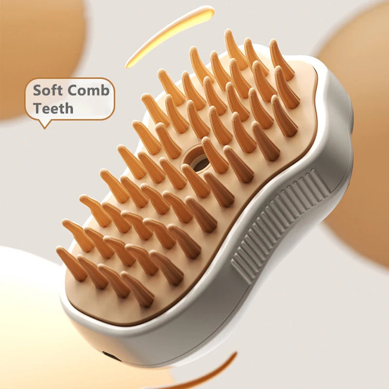 3-in-1 Steam Grooming Brush – Electric Spray Comb & Massager for Dogs and Cats