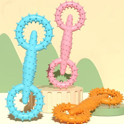 Indestructible Dog Pull Ring – Interactive Chew Toy for Puppies & Teeth Cleaning