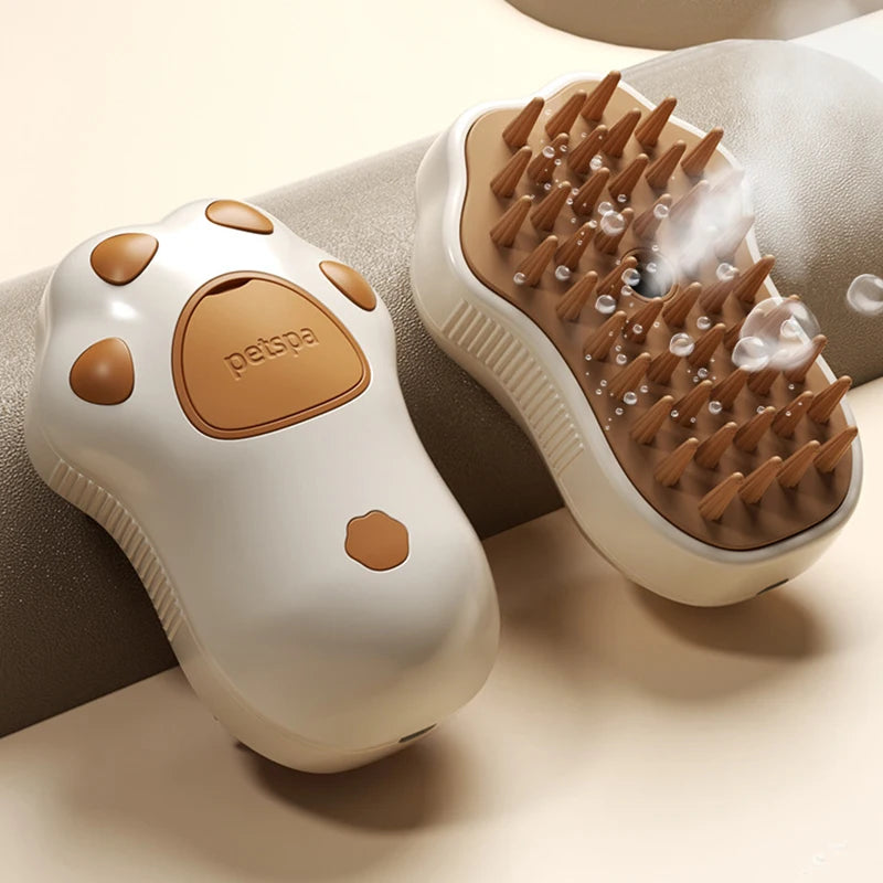 3-in-1 Steam Grooming Brush – Electric Spray Comb & Massager for Dogs and Cats