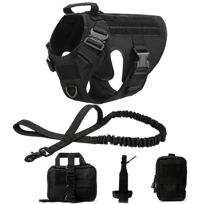 Tactical Military Dog Harness and Leash Set for All Breeds Dogs