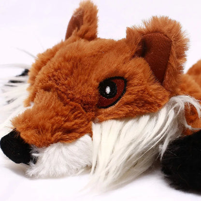 Stuffingless Plush Dog Toy – Squeaky, Durable Chew Toy with Crinkle Sound