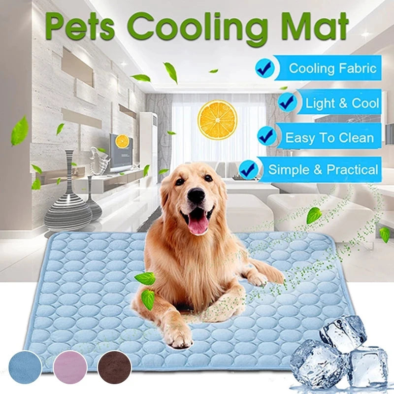 Pet Cooling Mat – Summer Pad for Dogs and Cats, Washable & Breathable Bed