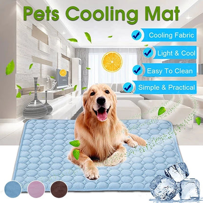 Pet Cooling Mat – Summer Pad for Dogs and Cats, Washable & Breathable Bed