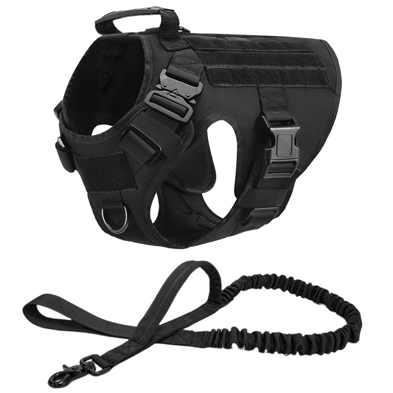 Tactical Military Dog Harness and Leash Set for All Breeds Dogs