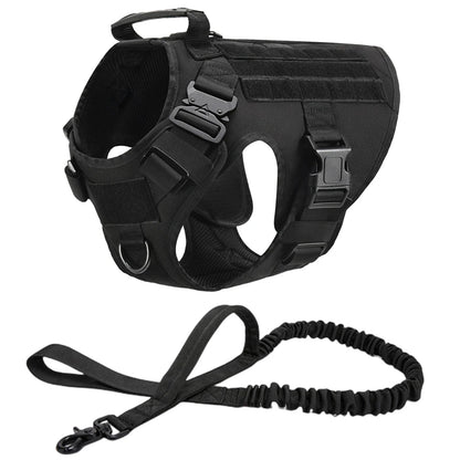 Tactical Military Dog Harness and Leash Set for All Breeds Dogs