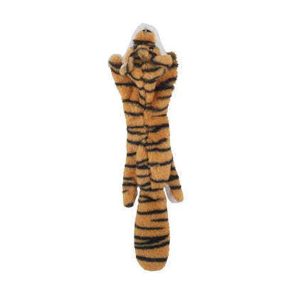 Stuffingless Plush Dog Toy – Squeaky, Durable Chew Toy with Crinkle Sound