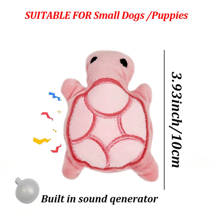 Mini Squeaky Turtle Dog Toy – Soft Plush Teething Toy for Puppies