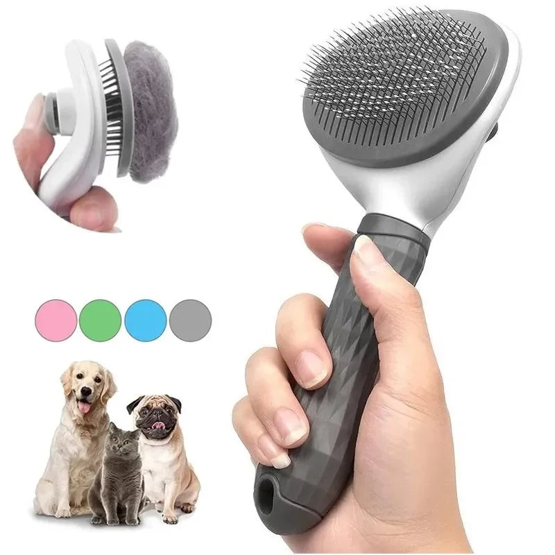 Pet Hair Remover Brush – Self-Cleaning Dematting Comb