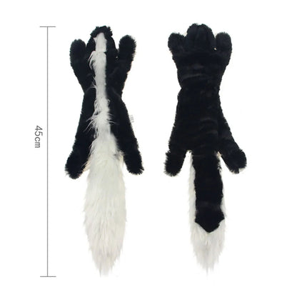 Stuffingless Plush Dog Toy – Squeaky, Durable Chew Toy with Crinkle Sound