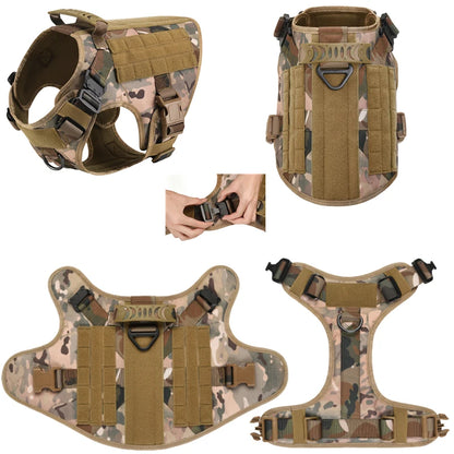 Tactical Military Dog Harness and Leash Set for All Breeds Dogs