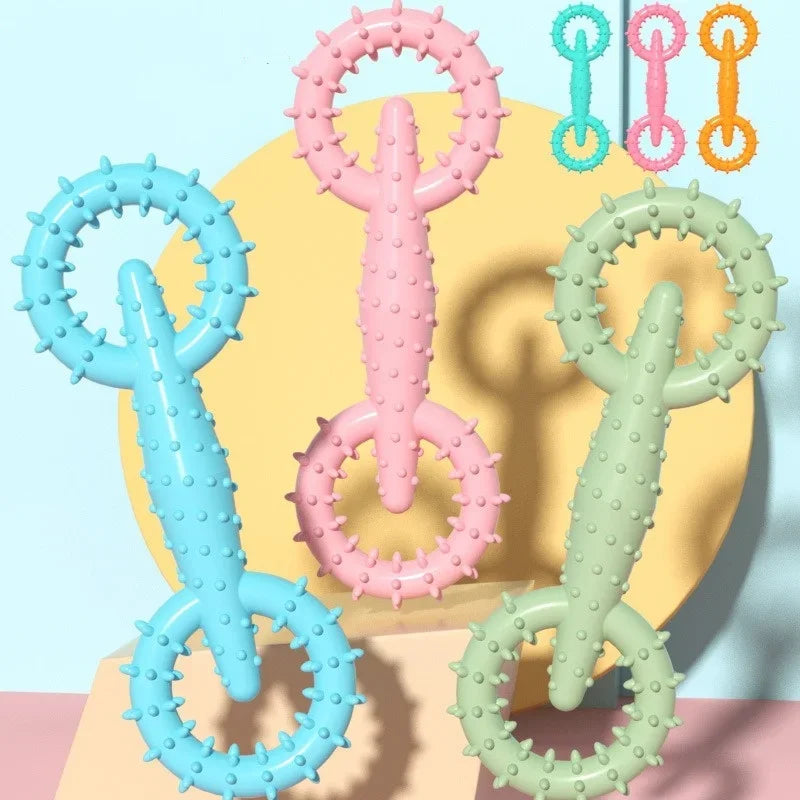 Indestructible Dog Pull Ring – Interactive Chew Toy for Puppies & Teeth Cleaning