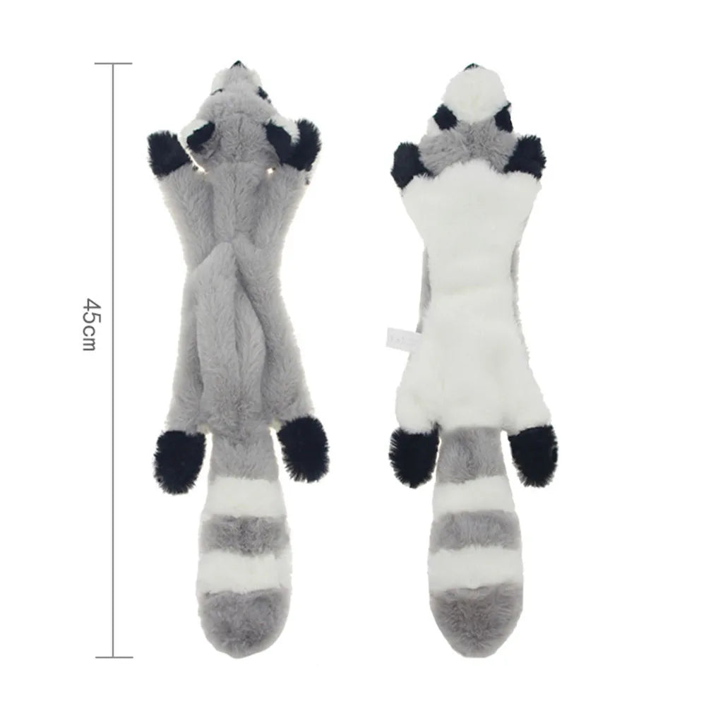 Stuffingless Plush Dog Toy – Squeaky, Durable Chew Toy with Crinkle Sound