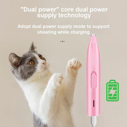 Professional Pet Hair Trimmer – Electric Dog & Cat Grooming Cutter for Paws, Ears & Bottom