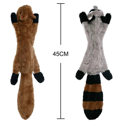 Stuffingless Plush Dog Toy – Squeaky, Durable Chew Toy with Crinkle Sound