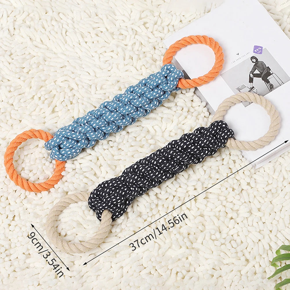 Natural Handwoven Dog Toy – Rope Chew for Teeth Cleaning & Fun
