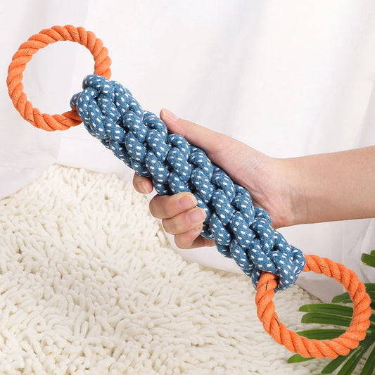 Natural Handwoven Dog Toy – Rope Chew for Teeth Cleaning & Fun