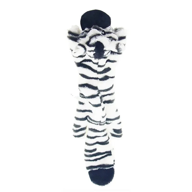 Stuffingless Plush Dog Toy – Squeaky, Durable Chew Toy with Crinkle Sound