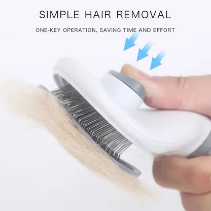 Pet Hair Remover Brush – Self-Cleaning Dematting Comb