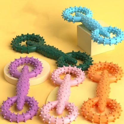 Indestructible Dog Pull Ring – Interactive Chew Toy for Puppies & Teeth Cleaning