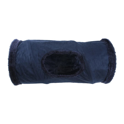 Collapsible Suede Cat Tunnel – Winter Play & Hide Tunnel for Kittens, Puppies & Rabbits (2-Way/3-Way)