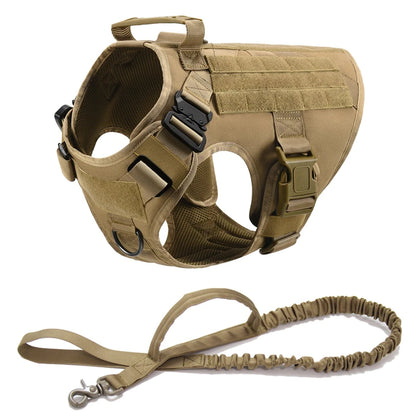 Tactical Military Dog Harness and Leash Set for All Breeds Dogs