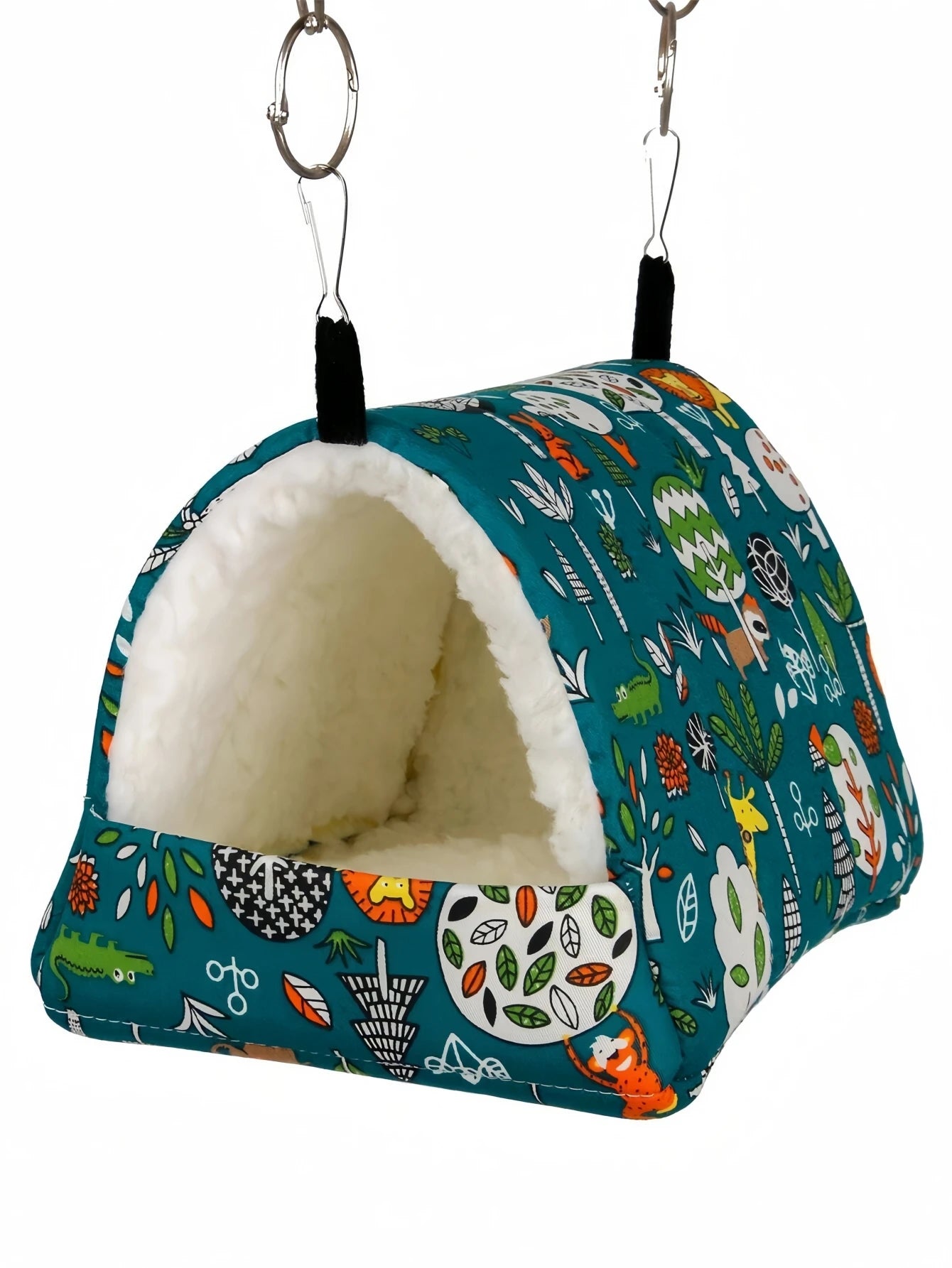 Birdcage Hanging Bed – Plush Winter Nest Tent for Parrots & Small Pets 