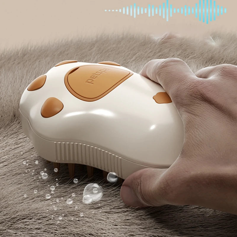 3-in-1 Steam Grooming Brush – Electric Spray Comb & Massager for Dogs and Cats