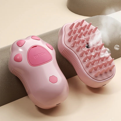 3-in-1 Steam Grooming Brush – Electric Spray Comb & Massager for Dogs and Cats