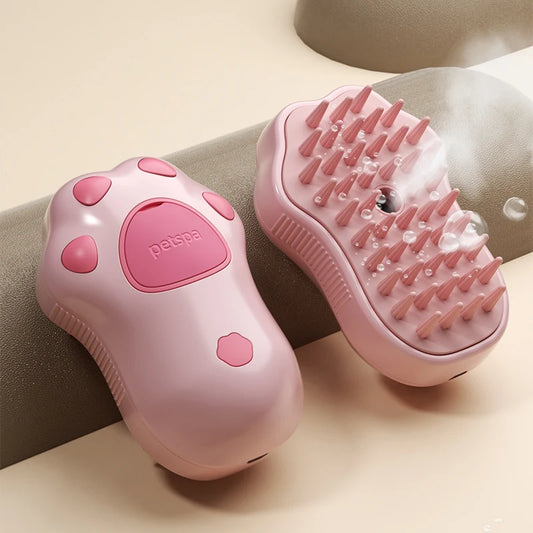 3-in-1 Steam Grooming Brush – Electric Spray Comb & Massager for Dogs and Cats