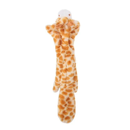 Stuffingless Plush Dog Toy – Squeaky, Durable Chew Toy with Crinkle Sound